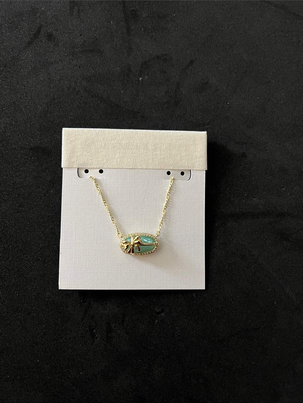 Kendra Scott Gold Plated Pendant Necklace with Aqua Stone